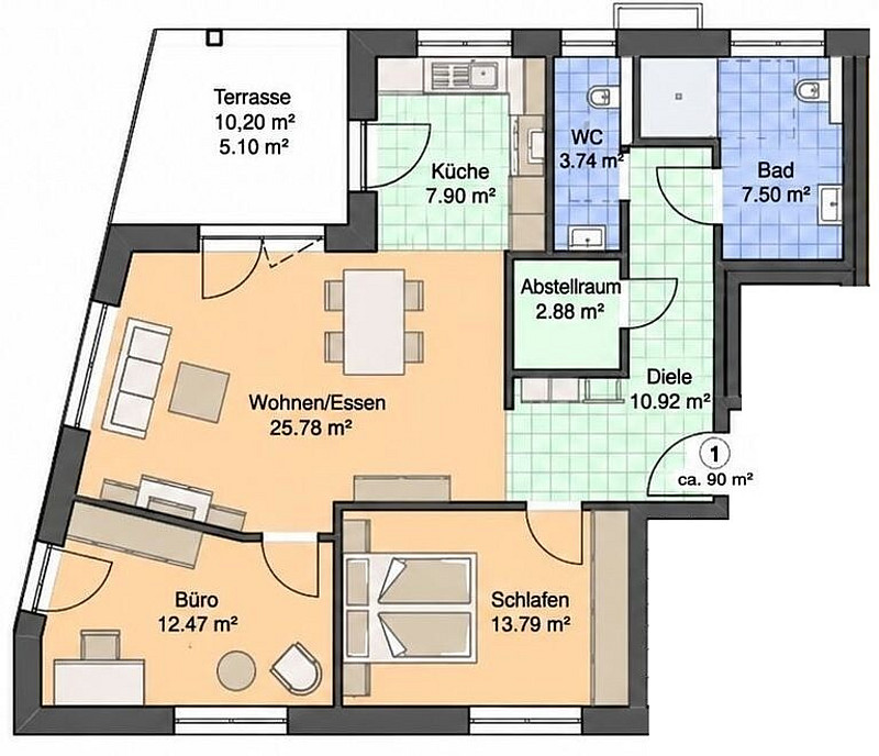 RESERVIERT! Erstbezug! Moderne 3-Zimmerwohnung in Bad Oeynhausen-Eidinghausen!