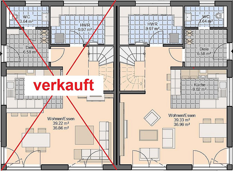 PROVISIONSFREI! Moderne Neubau-DHH als KFW-Effizienzhaus 40 in B.O.-Wulferdingsen!