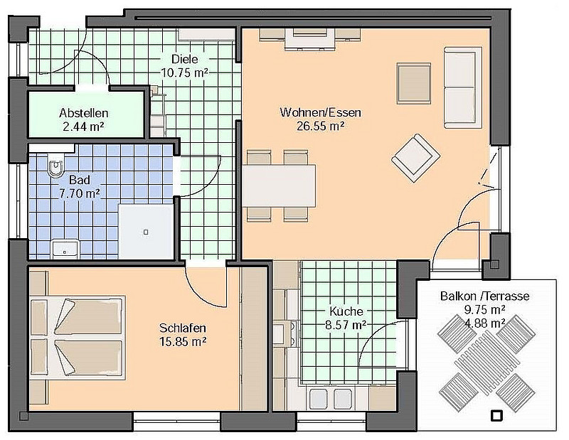 NEU! Neubau-Eigentumswohnung in guter Wohnlage von Minden!