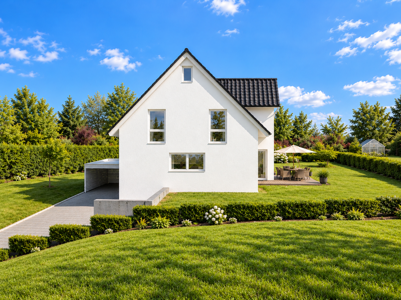 Kreative Neubauplanung für ein Hanggrundstück in Lübbecke