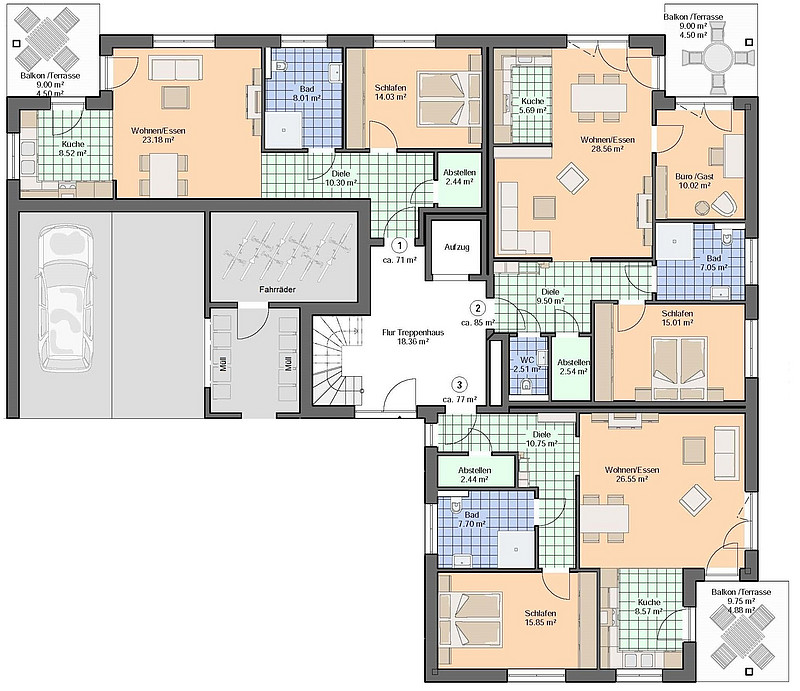 NEU! Neubau-Eigentumswohnung in guter Wohnlage von Minden!
